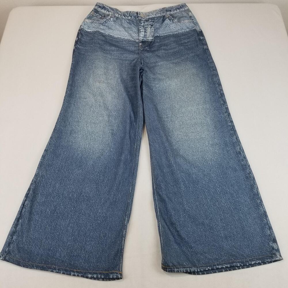 Miramar Sweatpant Jeans Womens Medium NWT Blue Wide Leg High Rise Soft Stretch - Picture 11 of 11